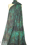 Italian 'nocturnal layers' abstract silk georgette 1.66 yd