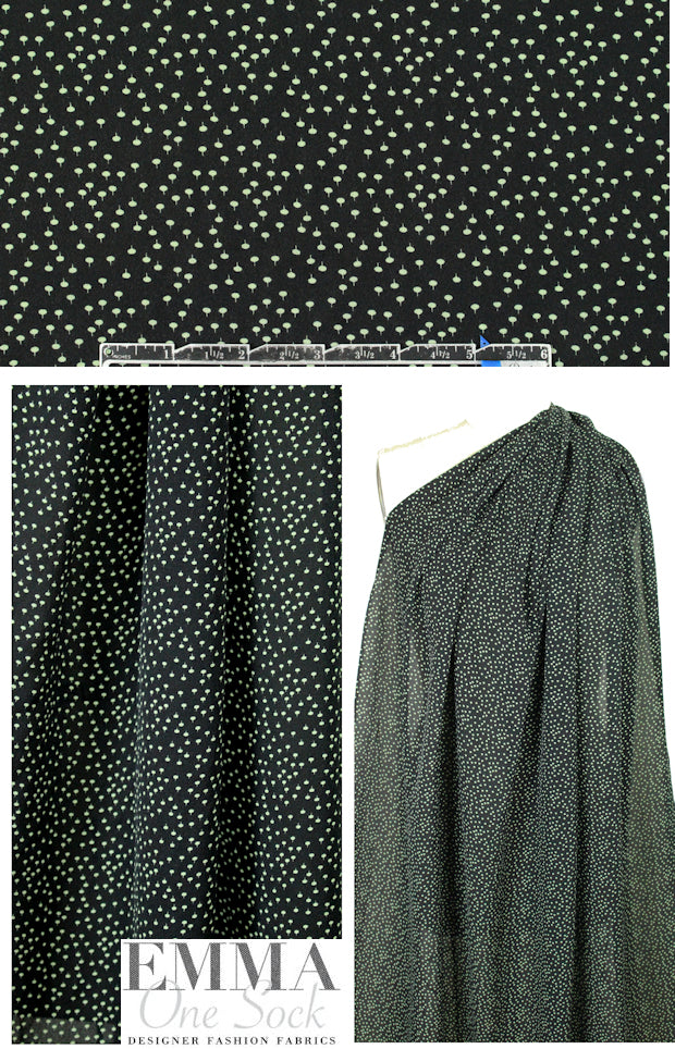 NY designer 'teeny buds' silk georgette