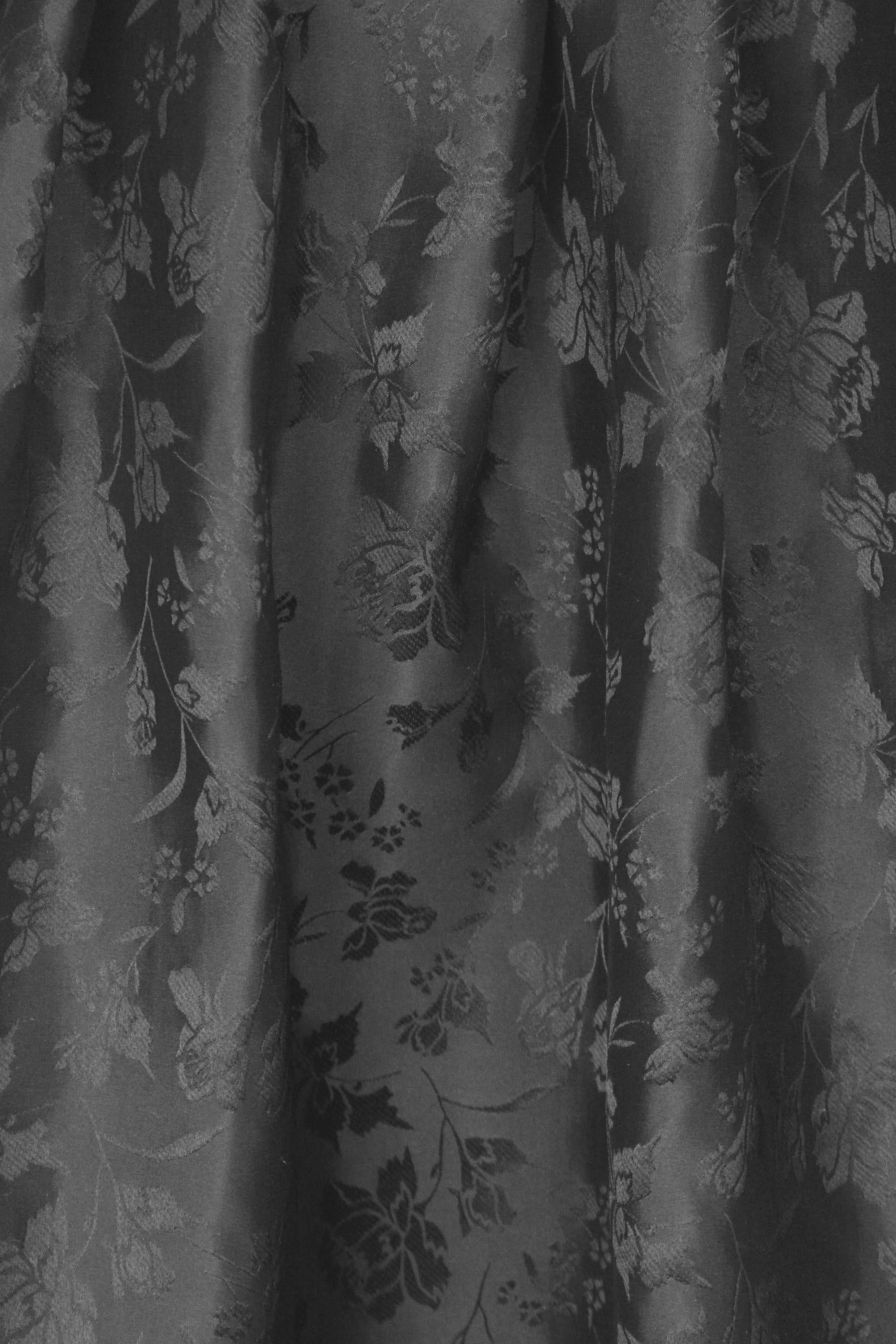 famous designer silk jacquard - black on black