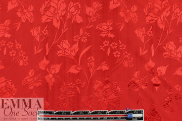 famous designer silk jacquard - red on red