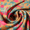 YSL roses on bronze silk jacquard blouseweight 1.625 yd
