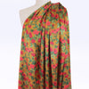 YSL roses on bronze silk jacquard blouseweight 1.625 yd