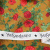YSL roses on bronze silk jacquard blouseweight 1.625 yd