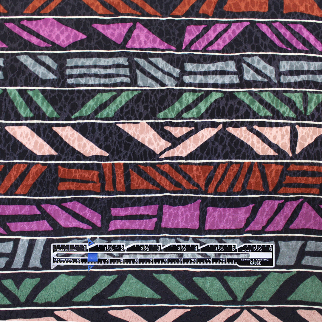 CA designer 'graphic glyphs' silk jacquard blouseweight 1.25 yds