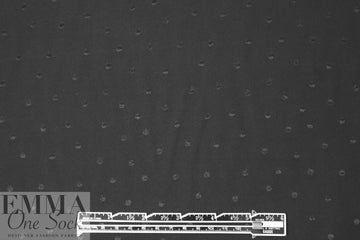 NY designer silk dot jacquard - black on black 1.25 yds