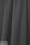NY designer silk dot jacquard - black on black 1.375 yd