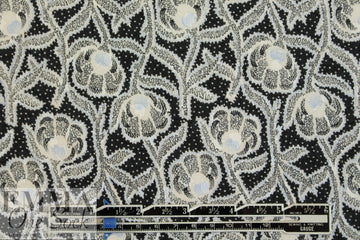 NY designer viscose/silk jacquard - flowery dream
