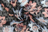 NY designer clipped weave quirky flowers silk sheer woven