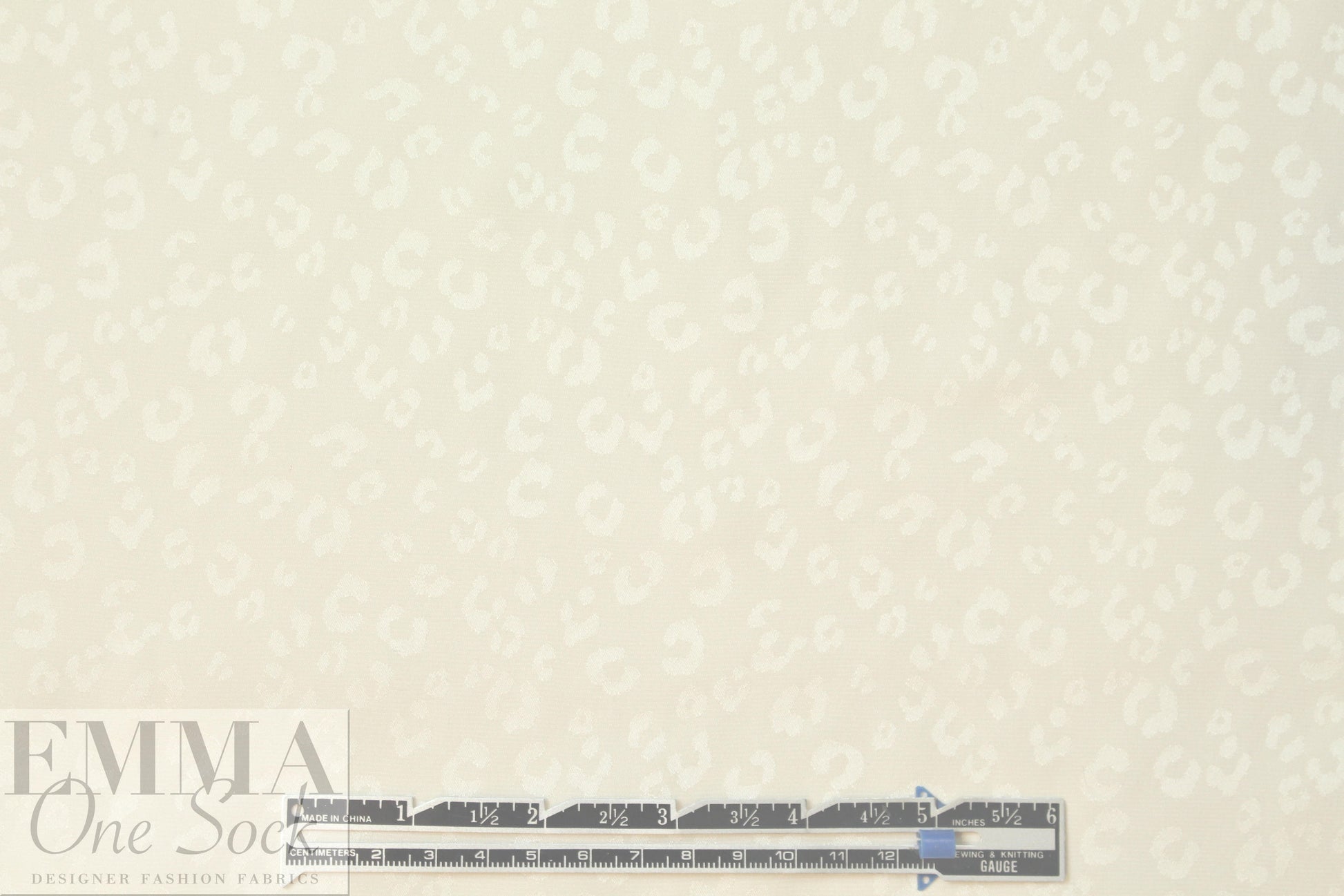 NY designer silk jacquard - ivory on ivory cheetah