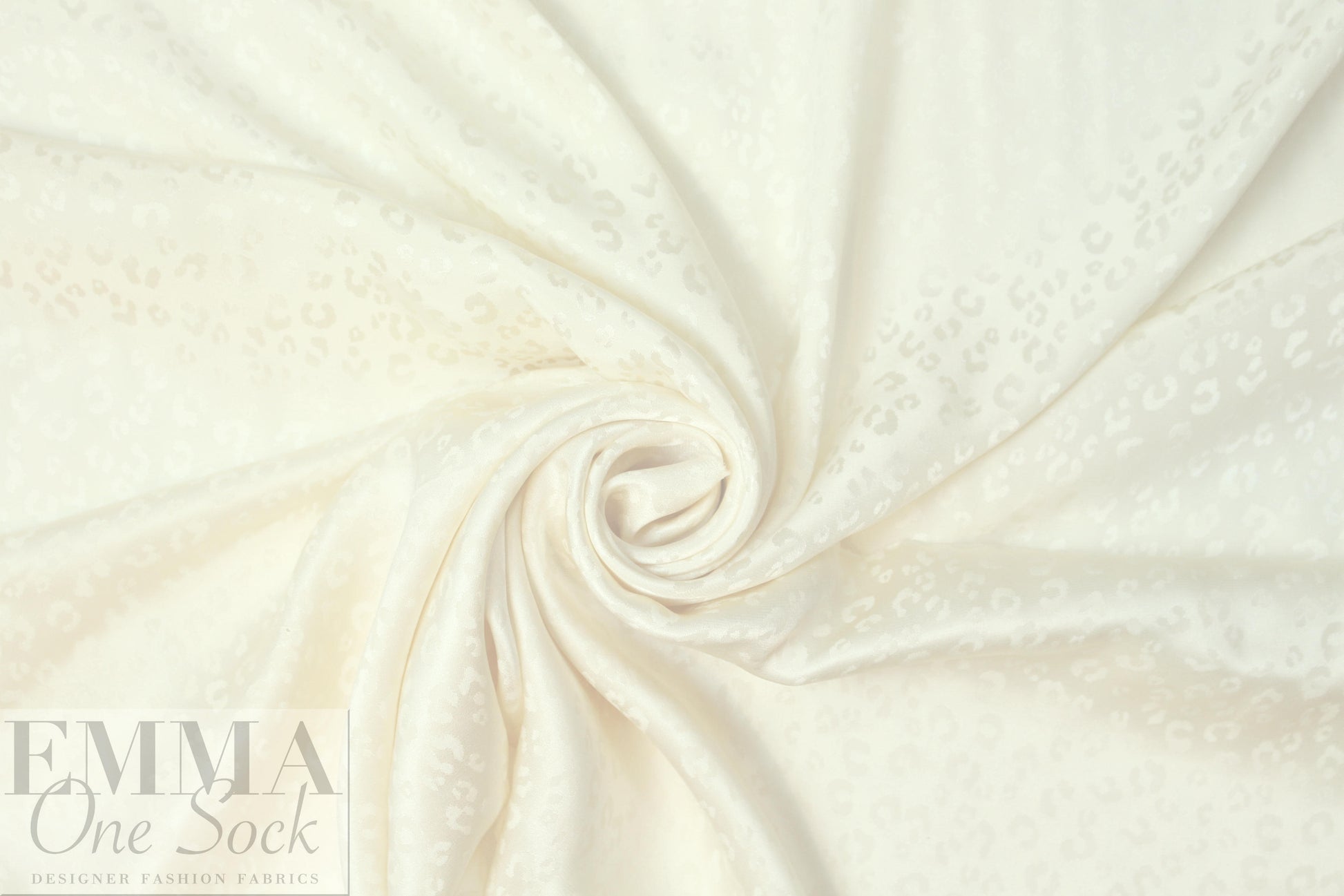 NY designer silk jacquard - ivory on ivory cheetah