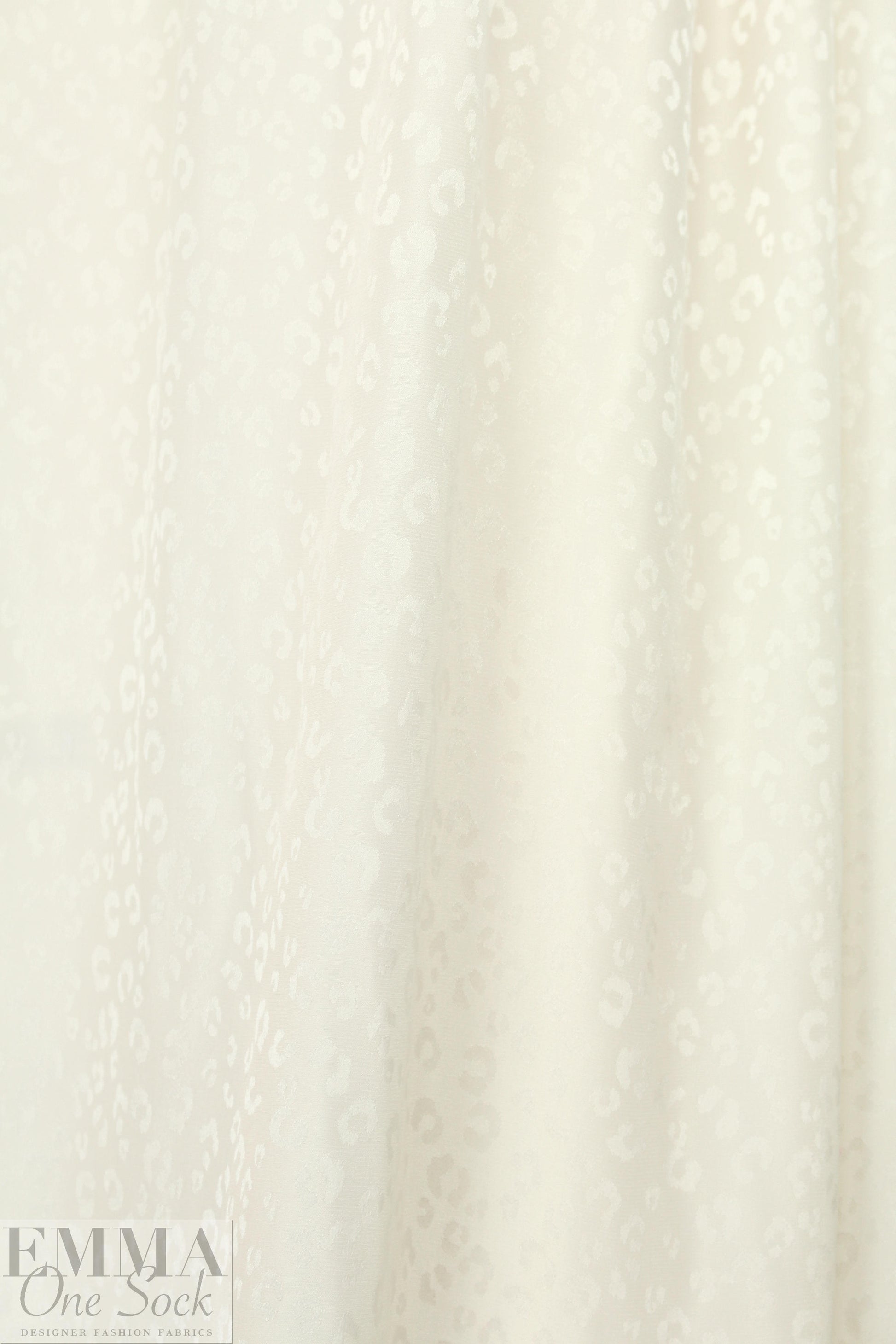 NY designer silk jacquard - ivory on ivory cheetah