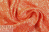 NY designer red/white squiggles silk jacquard