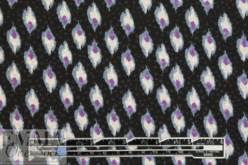 NY designer teardrop shape graphic silk jacquard