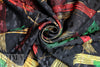 NY designer vintage silk jacquard - brushstrokes