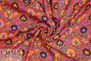Italian decorative floral printed silk jacquard