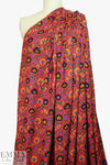 Italian decorative floral printed silk jacquard