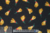 NY designer vintage silk jacquard - golden petals