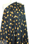 NY designer vintage silk jacquard - golden petals