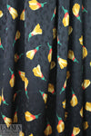 NY designer vintage silk jacquard - golden petals