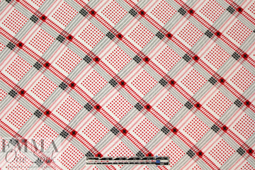 NY designer argyle/spider printed silk jacquard 1.875 yd