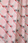 NY designer argyle/spider printed silk jacquard 1.875 yd