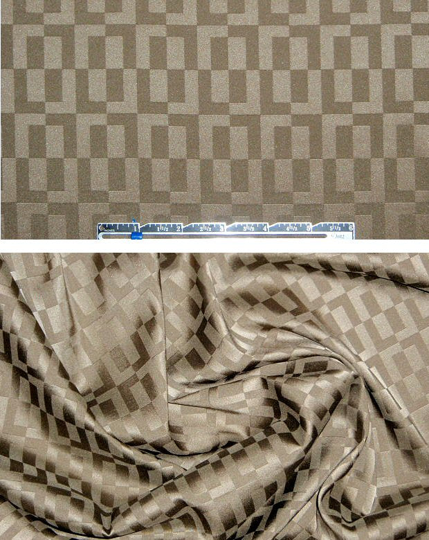 Mil1y taupe geometric stretch silk jacquard