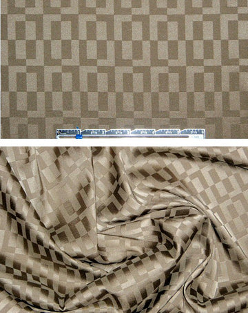 Mil1y taupe geometric stretch silk jacquard