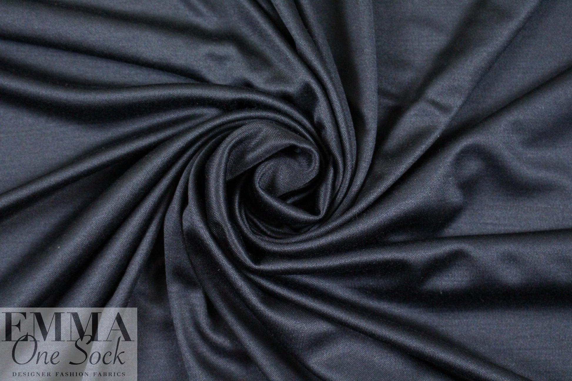 famous designer silk jersey - dark navy