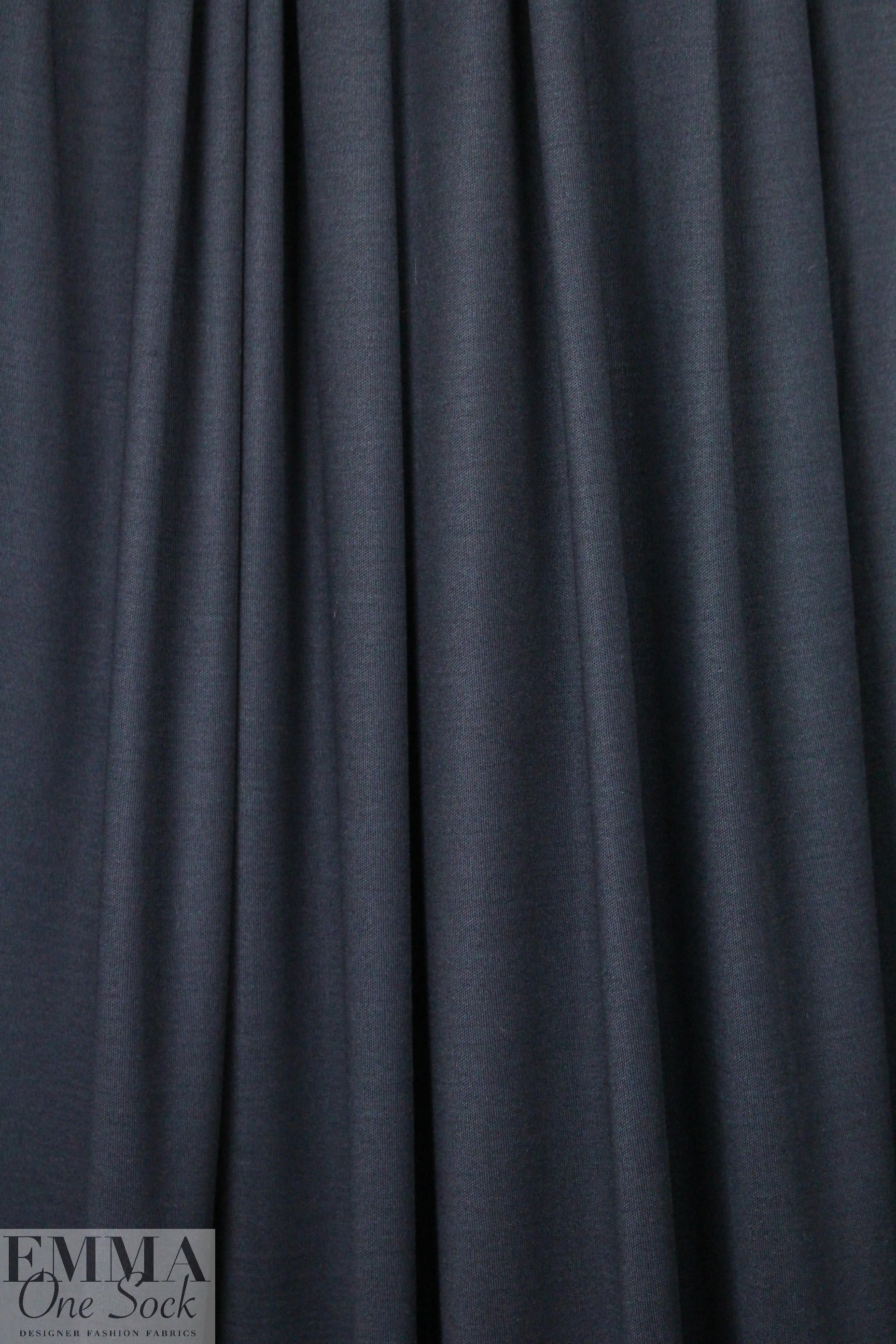 famous designer silk jersey - dark navy