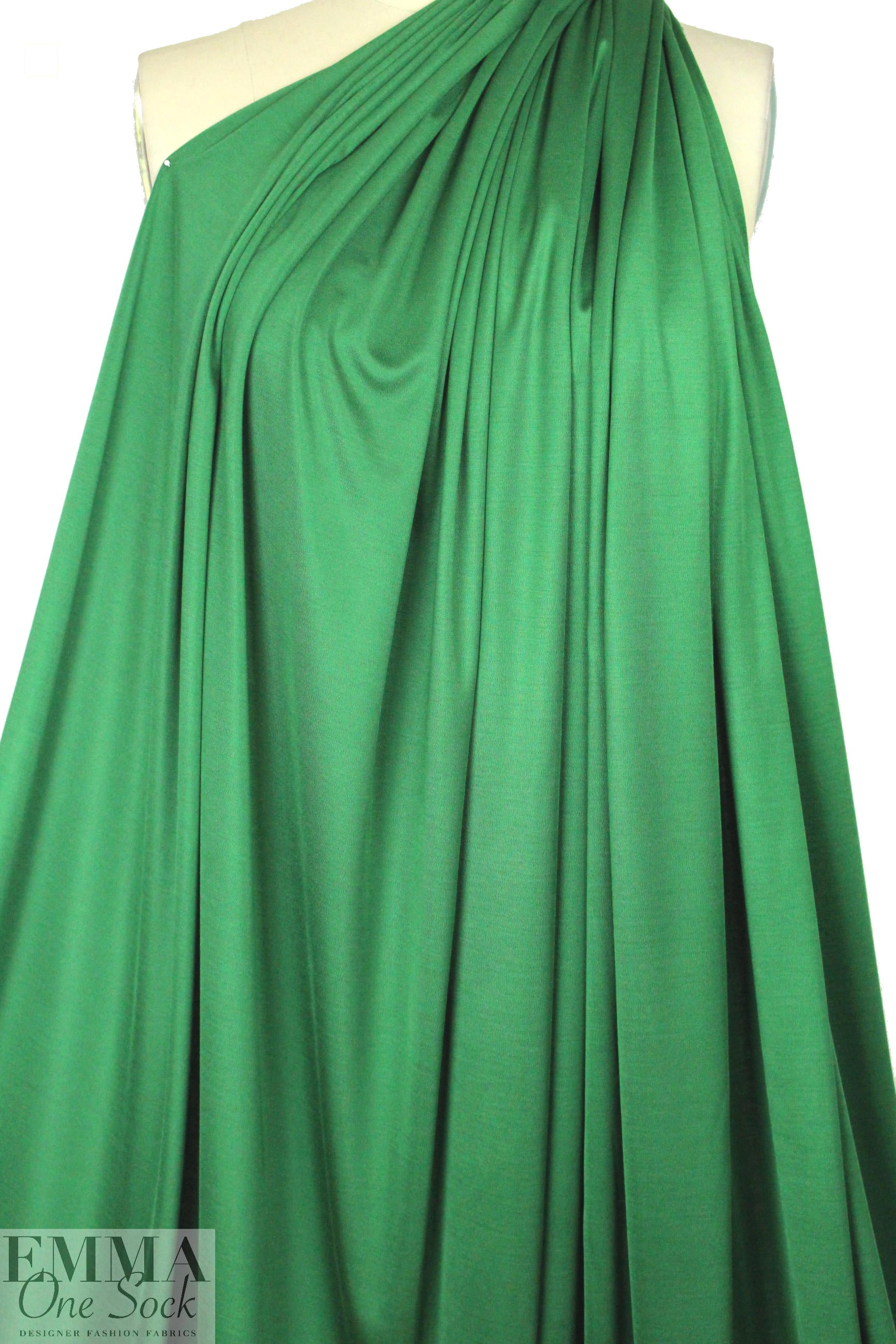 famous designer silk jersey - emerald