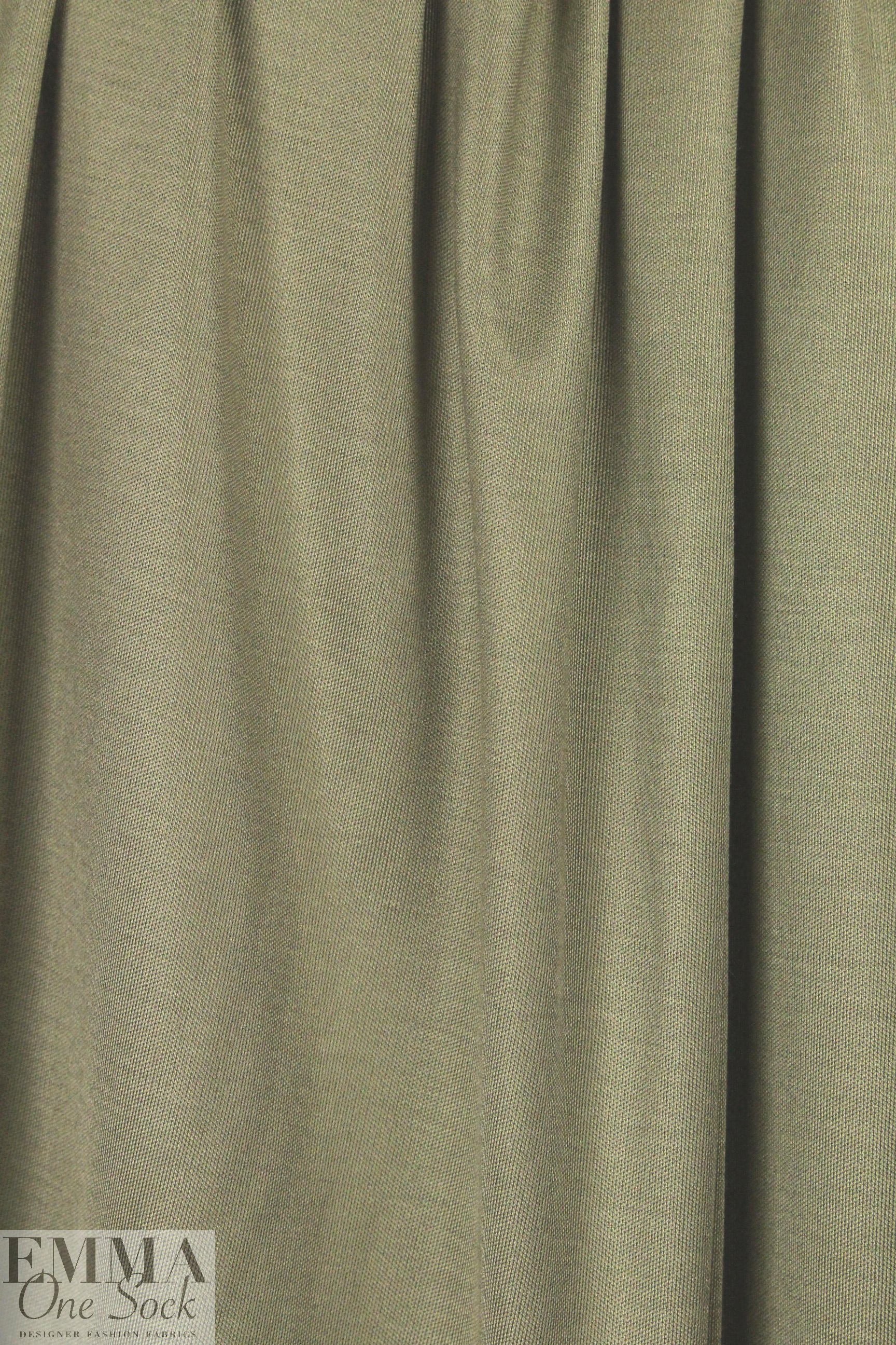 famous designer silk jersey - kelp