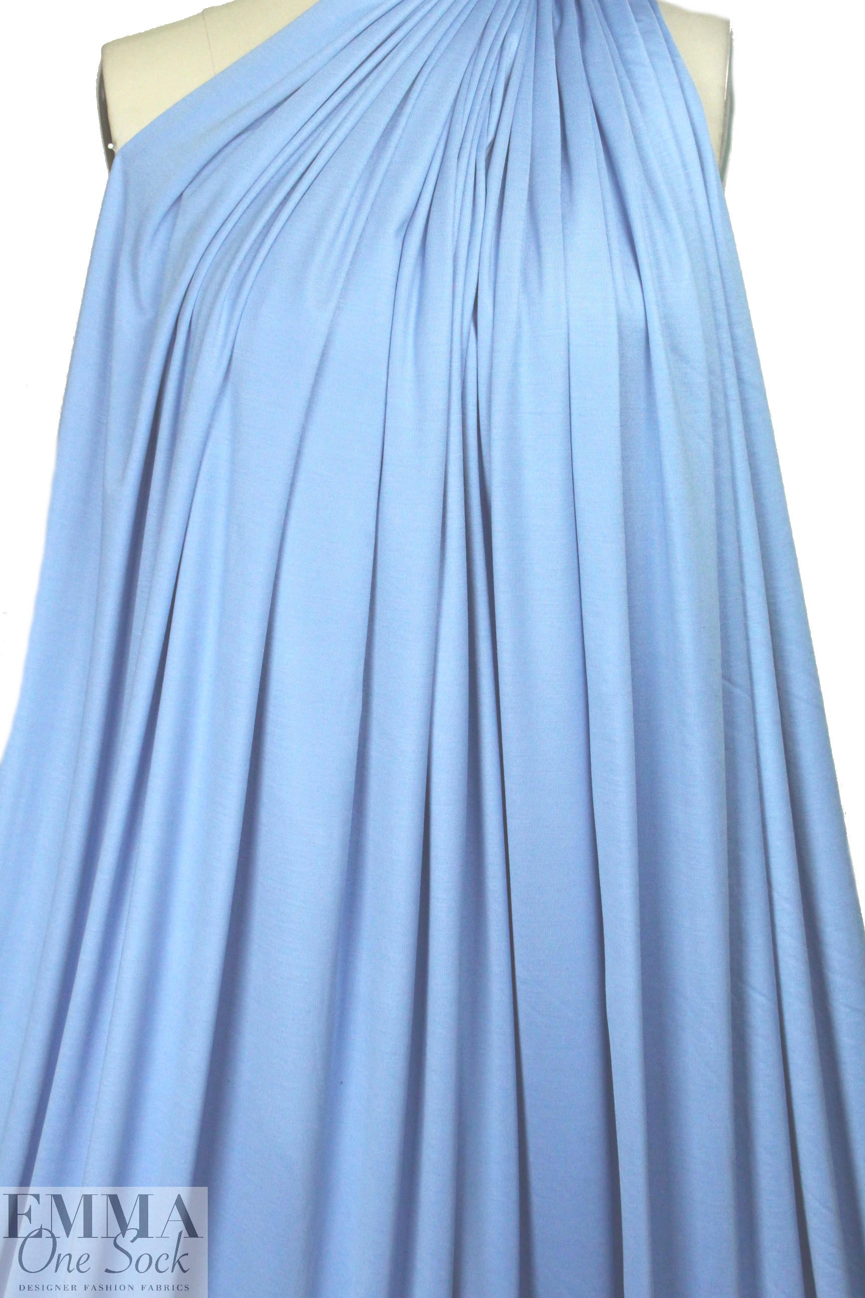famous designer silk jersey - french blue