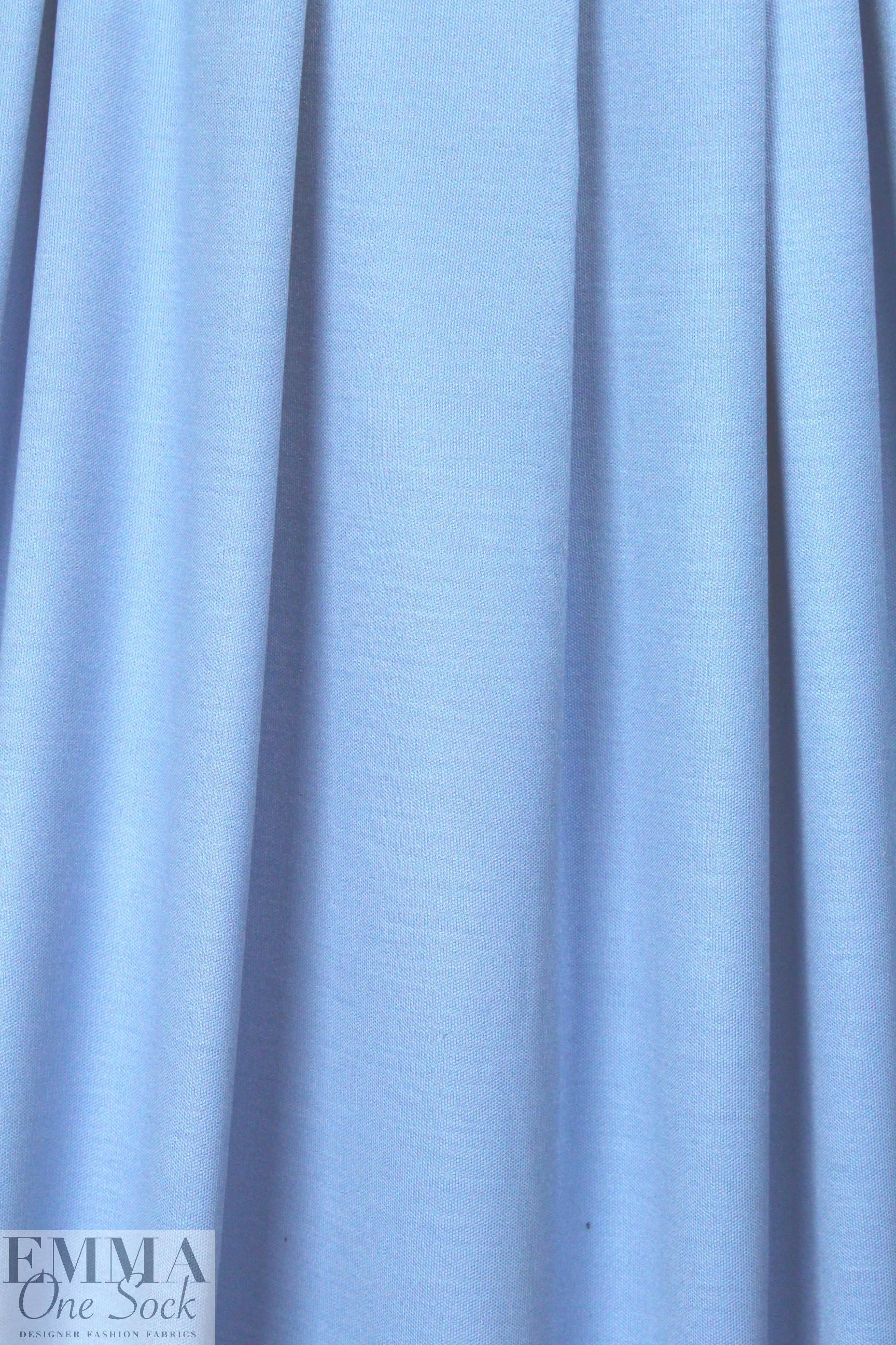 famous designer silk jersey - french blue