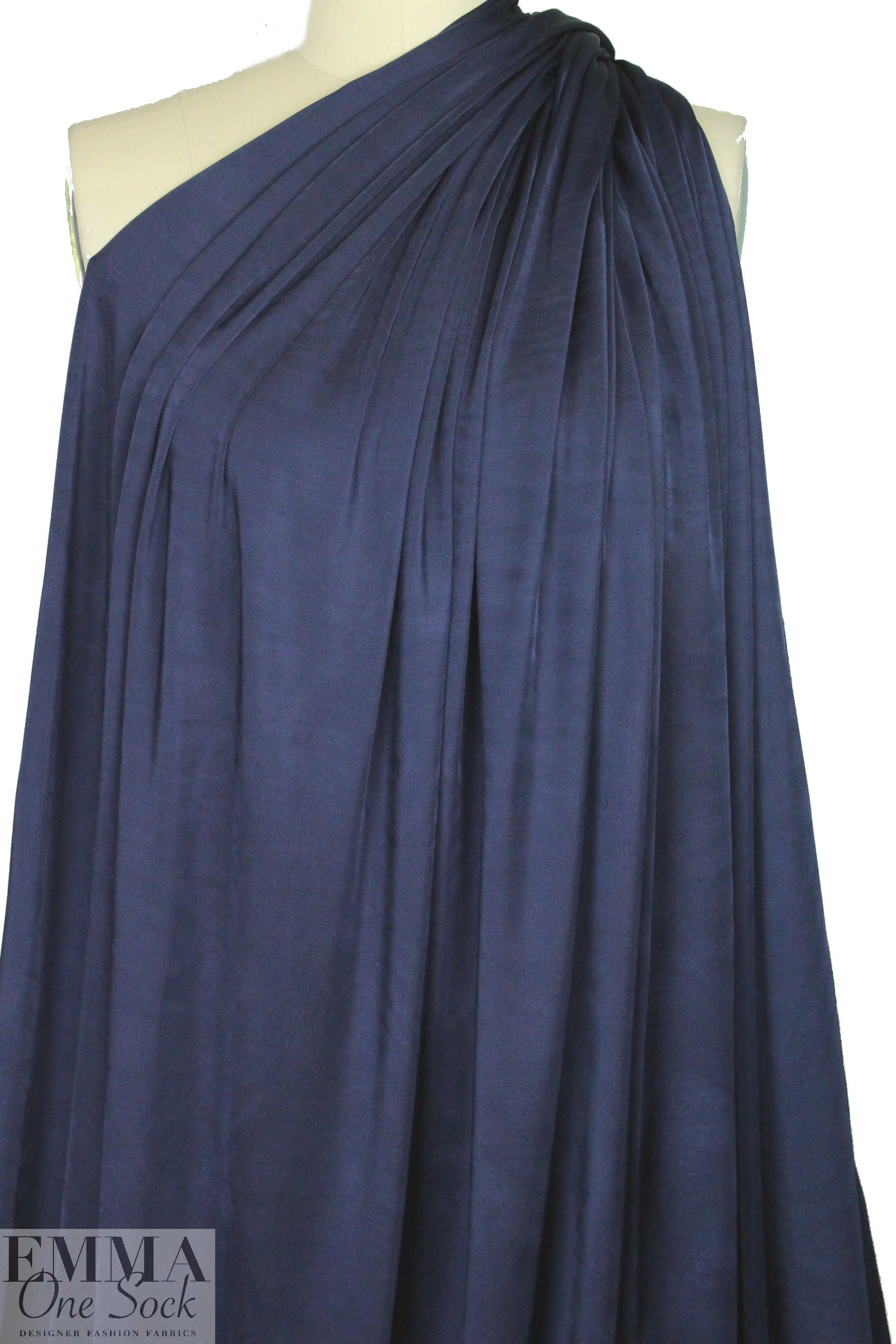 famous designer silk jersey - blue ribbon