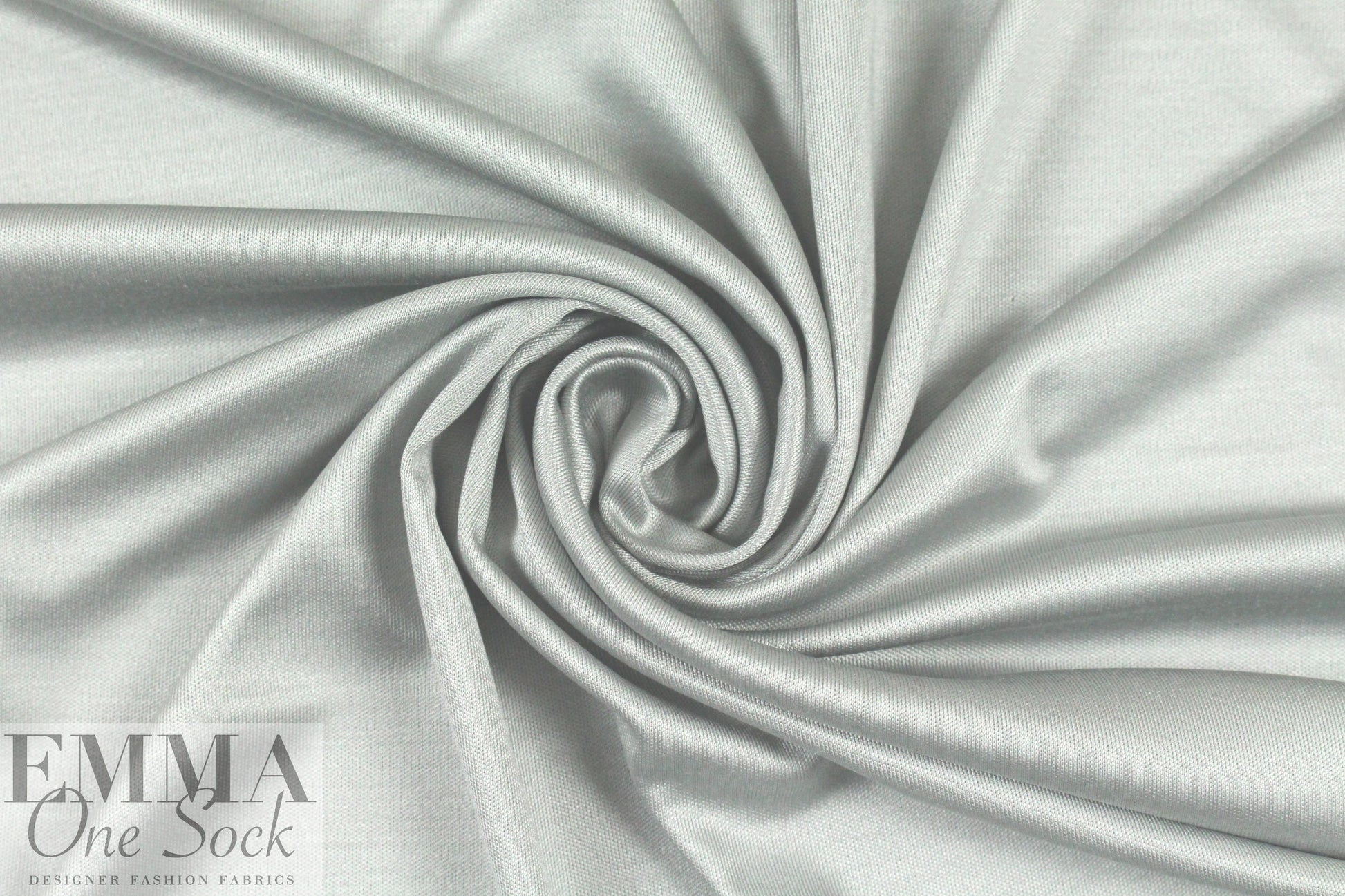 famous designer silk jersey - silver