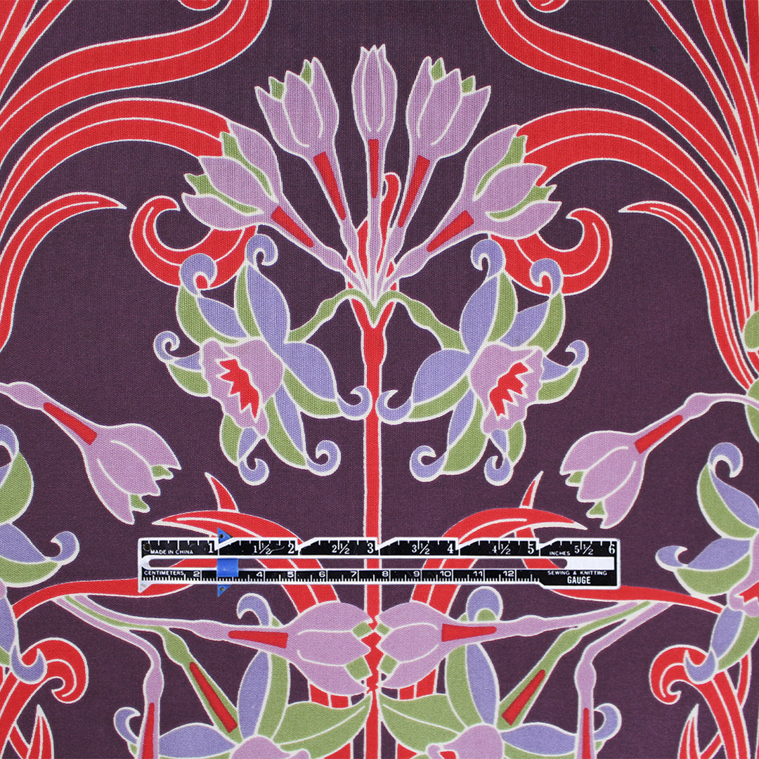 deco floral graphic silk jersey 1.625 yd