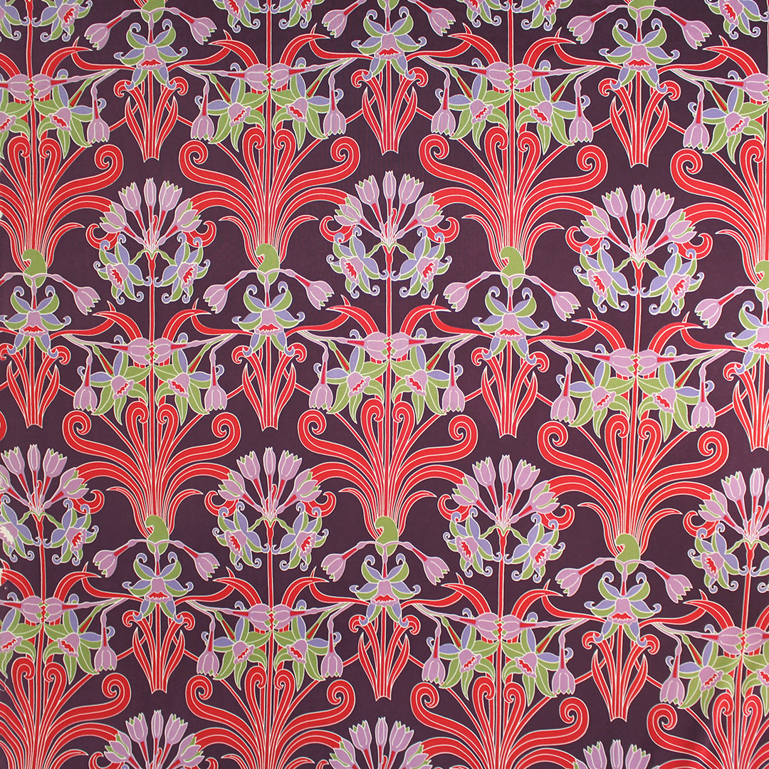 deco floral graphic silk jersey 1 yard