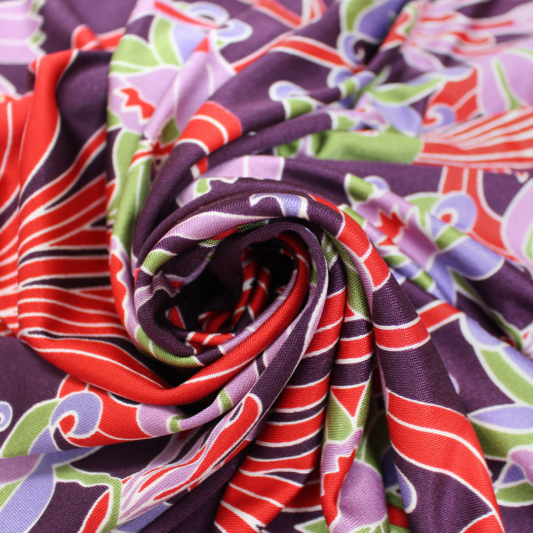 deco floral graphic silk jersey 1.625 yd