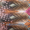 'stylized fronds' graphic silk jersey 1.125 yds