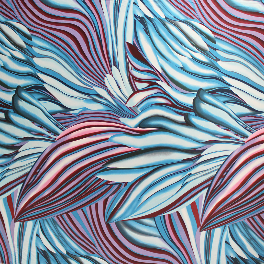 'fluent petals' graphic silk jersey .625 yds