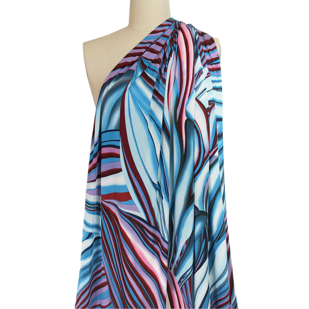 'fluent petals' graphic silk jersey .625 yds