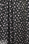 NY designer pink on black little floral silk jersey