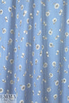 NY designer b/w on blue little floral silk jersey