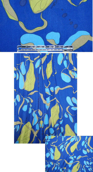 Mara H. 'signed' leafy abstract silk jersey 1 yard