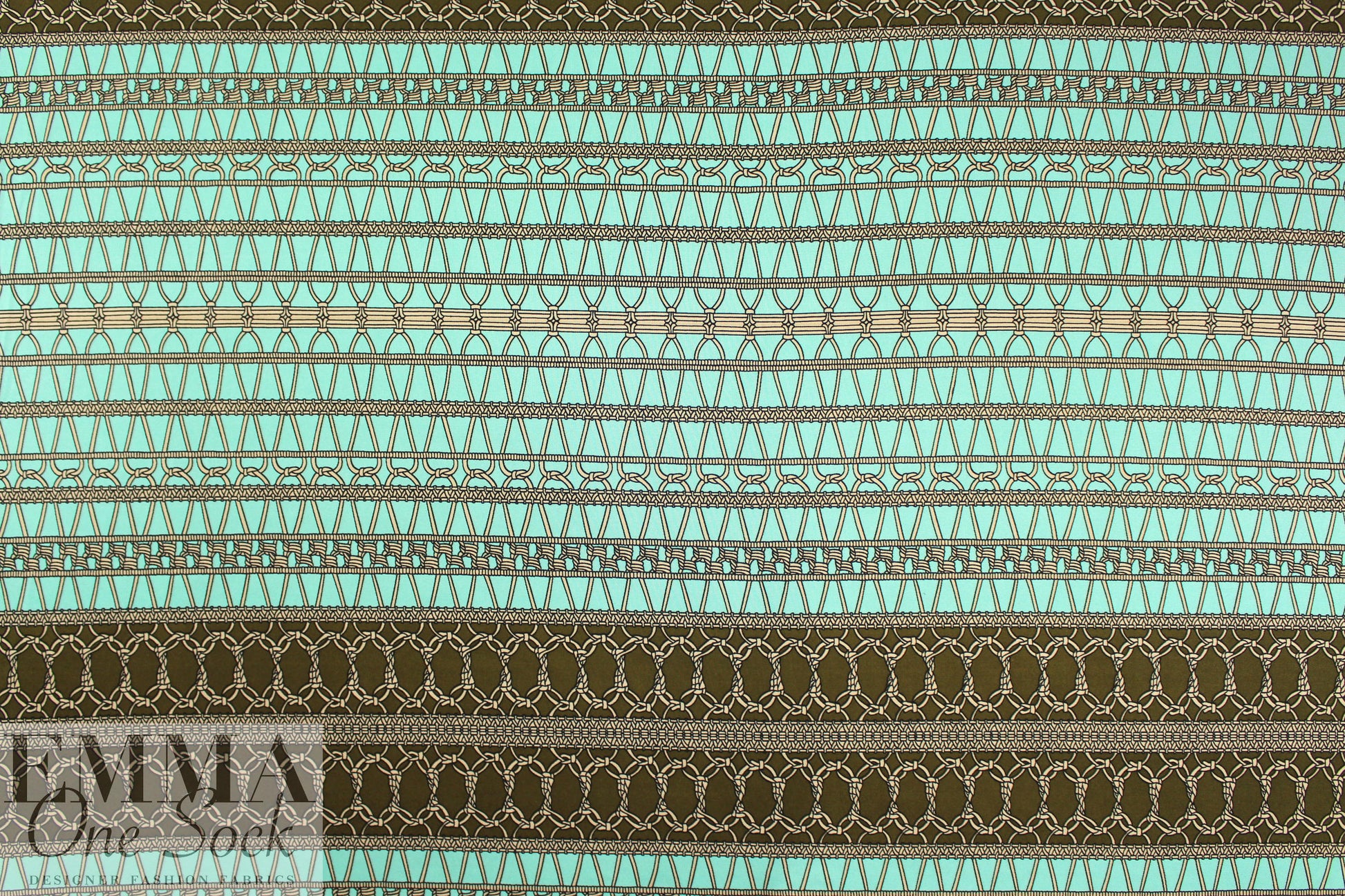 NY designer silk jersey - macrame' panel