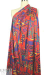 NY designer graphic silk jersey - vintage