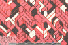 NY designer viscose matte jersey - rouge graphic
