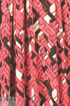 NY designer viscose matte jersey - rouge graphic