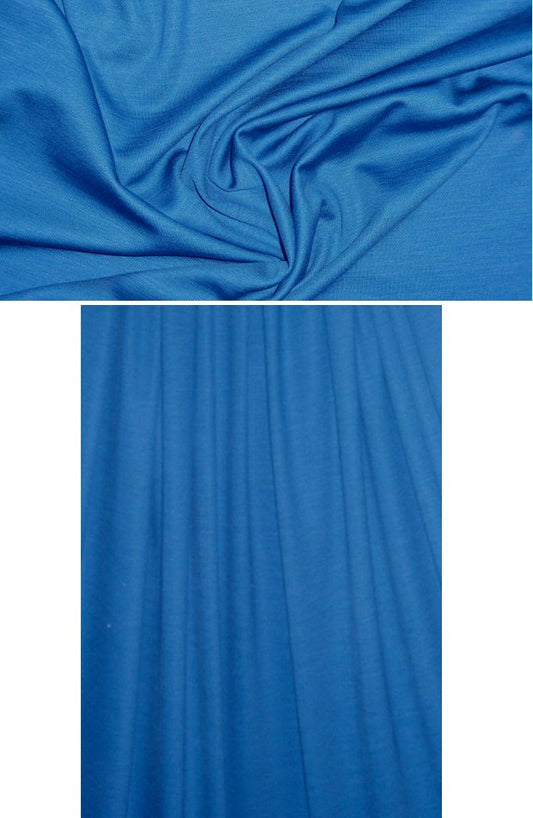 famous designer silk blend knit - blue