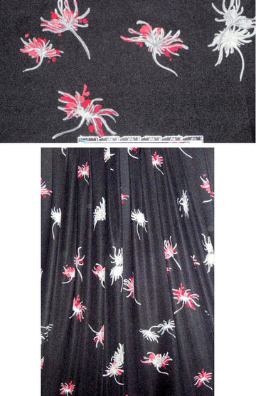 NY designer floating flowers silk jersey